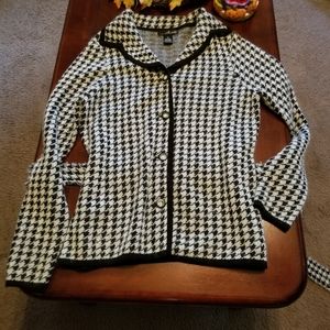 Willi Smith Houndstooth Cardigan M